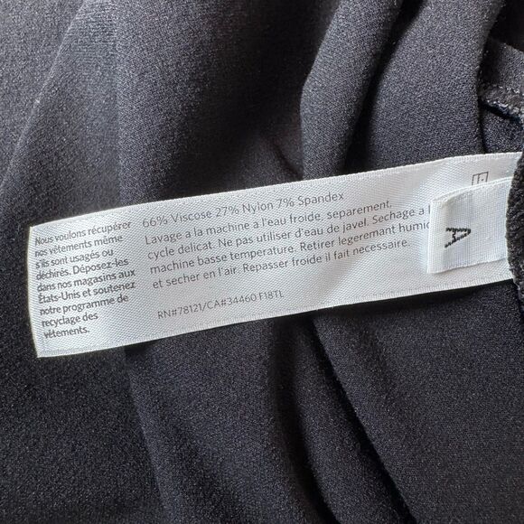 Eileen Fisher Womens Medium Black Tunic Blouse Curved Hem Minimalist Lagenlook - Picture 11 of 11